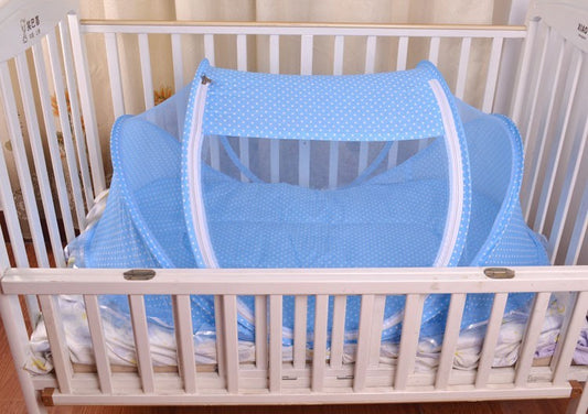 Foldable Baby bed with pilow and mosquito net- Portable and Breathable