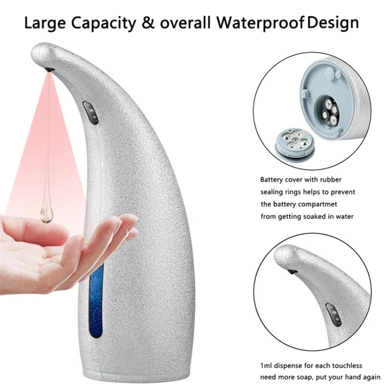 Bathroom 300ML Soap Dispenser Automatic Liquid Soap Dispenser Infrared Smart Sensor Kitchen Touchless Foam Shampoo Dispensers