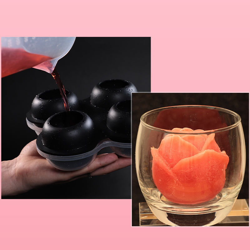 3D Large Rose Flower Food Grade Silicone Ice Molds