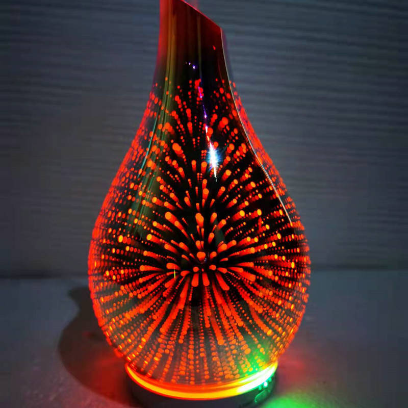 Touch Dimming 3D Glass Fragrance Essential Oil Candle Incense Small Night Lamp