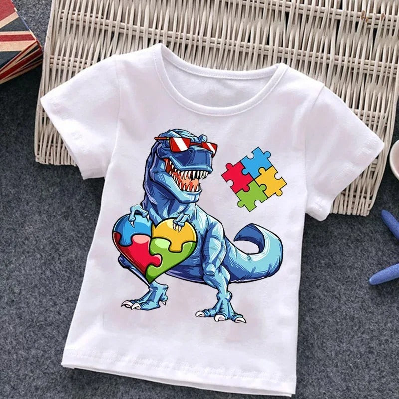 Boys With Autism T-shirt Puzzle Top