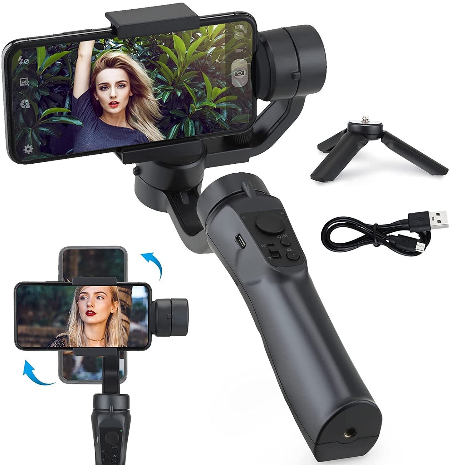 F6 3-Axis Smartphone Gimbal Stabilizer - Pro-Level Video Stabilization