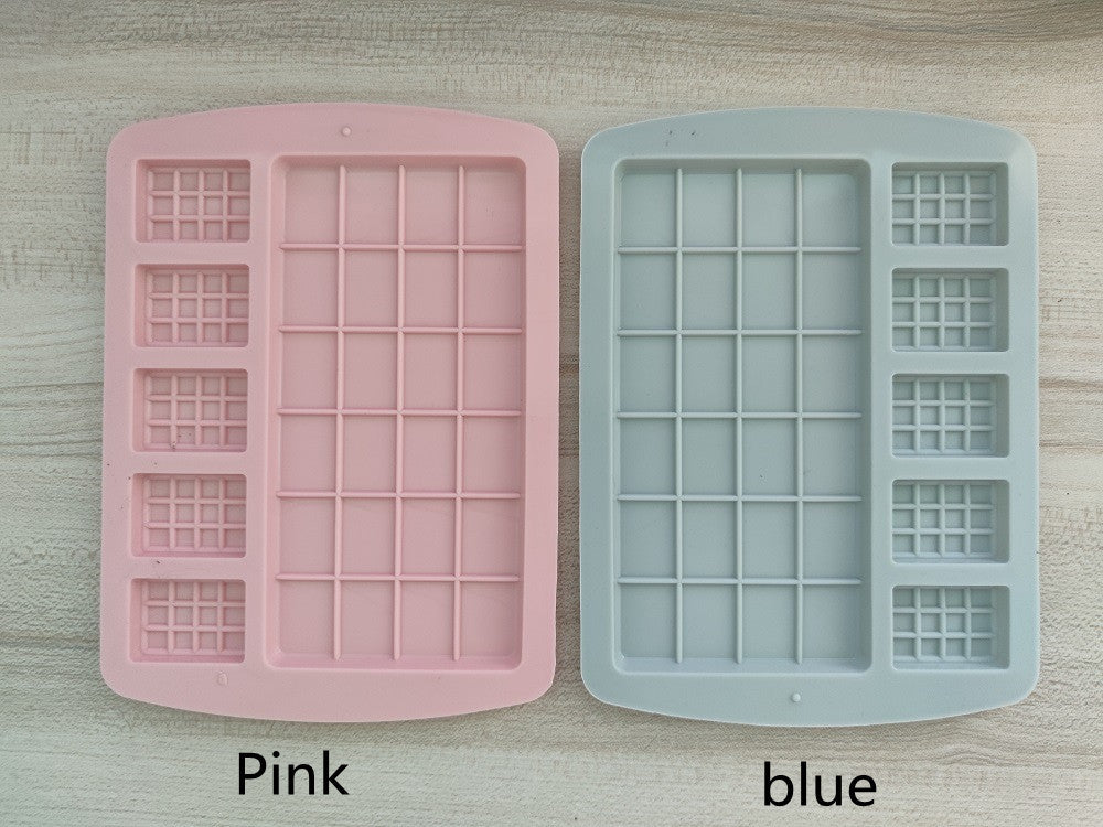 Two sizes of waffle silicone chocolate mold