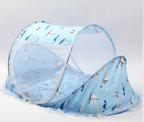 Foldable Baby bed with pilow and mosquito net- Portable and Breathable