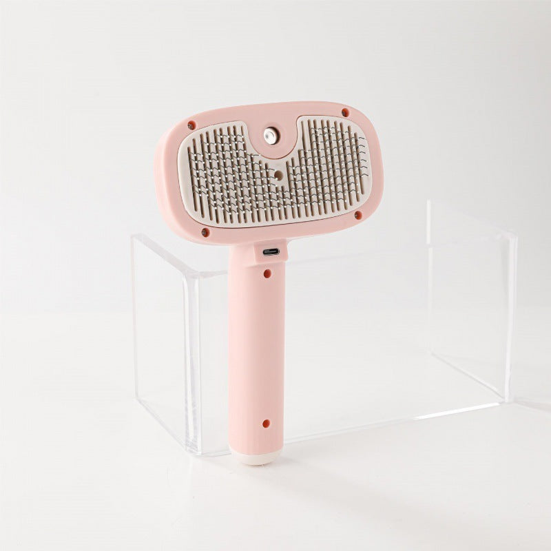 Pet Spray Comb One-click  Self-Cleaning Hair Removal Brush