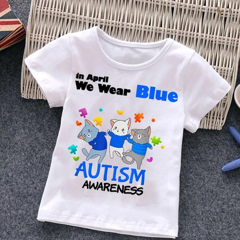 Boys With Autism T-shirt Puzzle Top