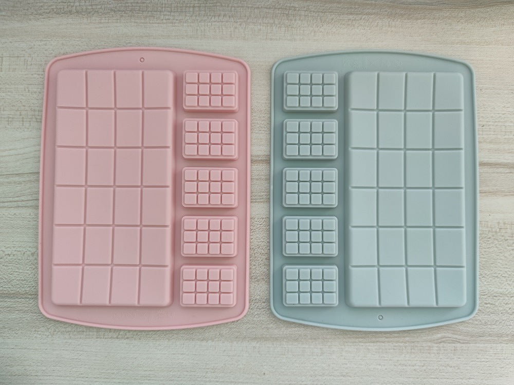 Two sizes of waffle silicone chocolate mold