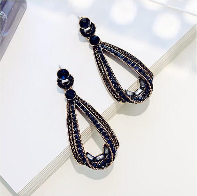 retro Earrings Irregular Water Drop S925 Silver Stud Earrings