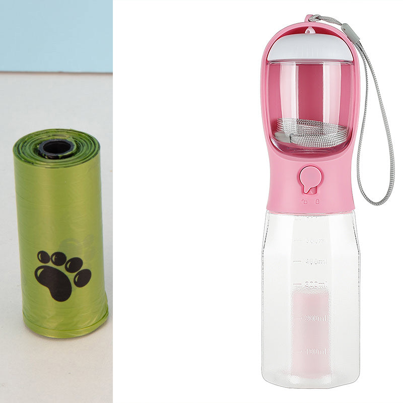 3 In 1 Leak-proof Multifunctional Dog and Cat  Water Bottle - Feeder, Drinker and waste dispenser