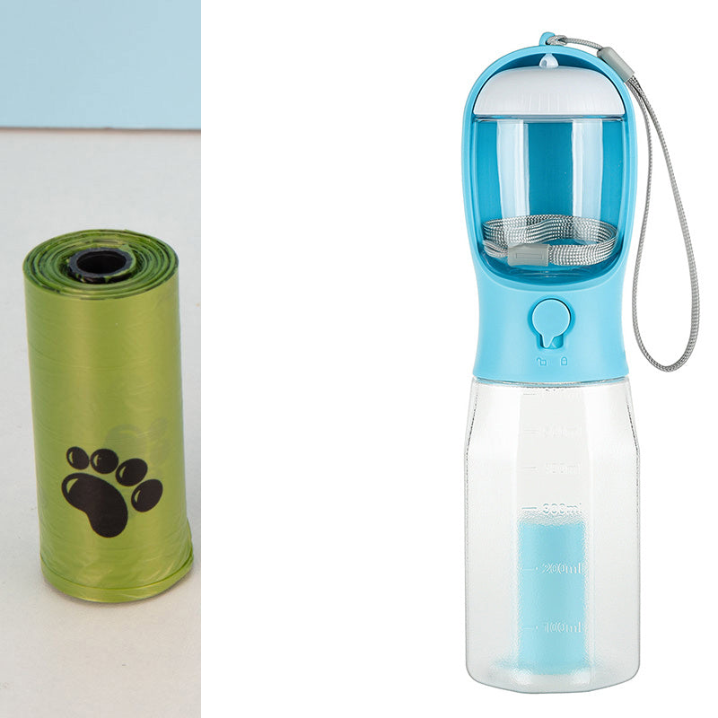 3 In 1 Leak-proof Multifunctional Dog and Cat  Water Bottle - Feeder, Drinker and waste dispenser