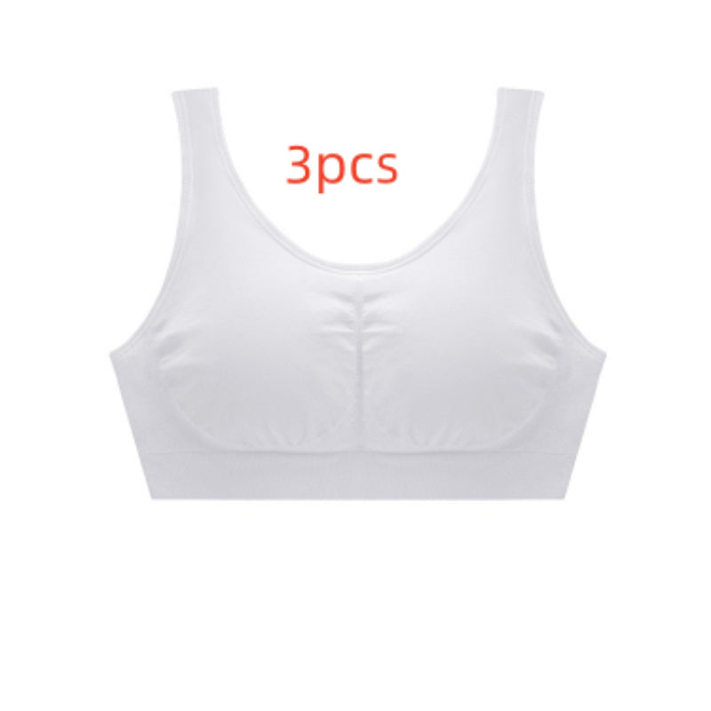 Large Size Light Version Vest Bra Solid Color Base Polyester Underwear